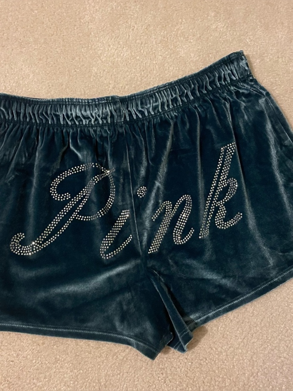 VS. PINK bling velvet sleep shorts X-small like new - Picture 1 of 8